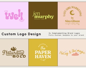 Custom Logo Design, Custom Brand Design, Logo Design, Logo Design Package, Feminine Logo, Branding Package, Minimalist Logo