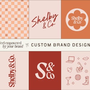 Custom Brand Package. Custom Logo Branding Kit. Illustration Logo Package. Feminine Logo, Branding Package, Modern Logo. Brand Toolkit