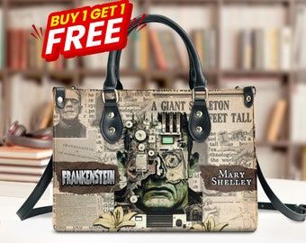 BOGO - Genuine Leather Frankenstein Bag/ Purse - Frankenstein Collection, Mary Shelley, Handbag for women.