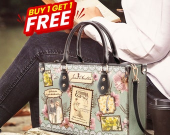 BOGO - Genuine Leather Austen Bag/ Purse - Jane Austen Collection, Handbag for women, Pride and Prejudice, Emma,