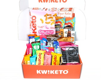 Keto-snackbox, hoogwaardige selectie Britse en Amerikaanse Keto- en koolhydraatarme snacks, geschenkdozen voor haar / hem