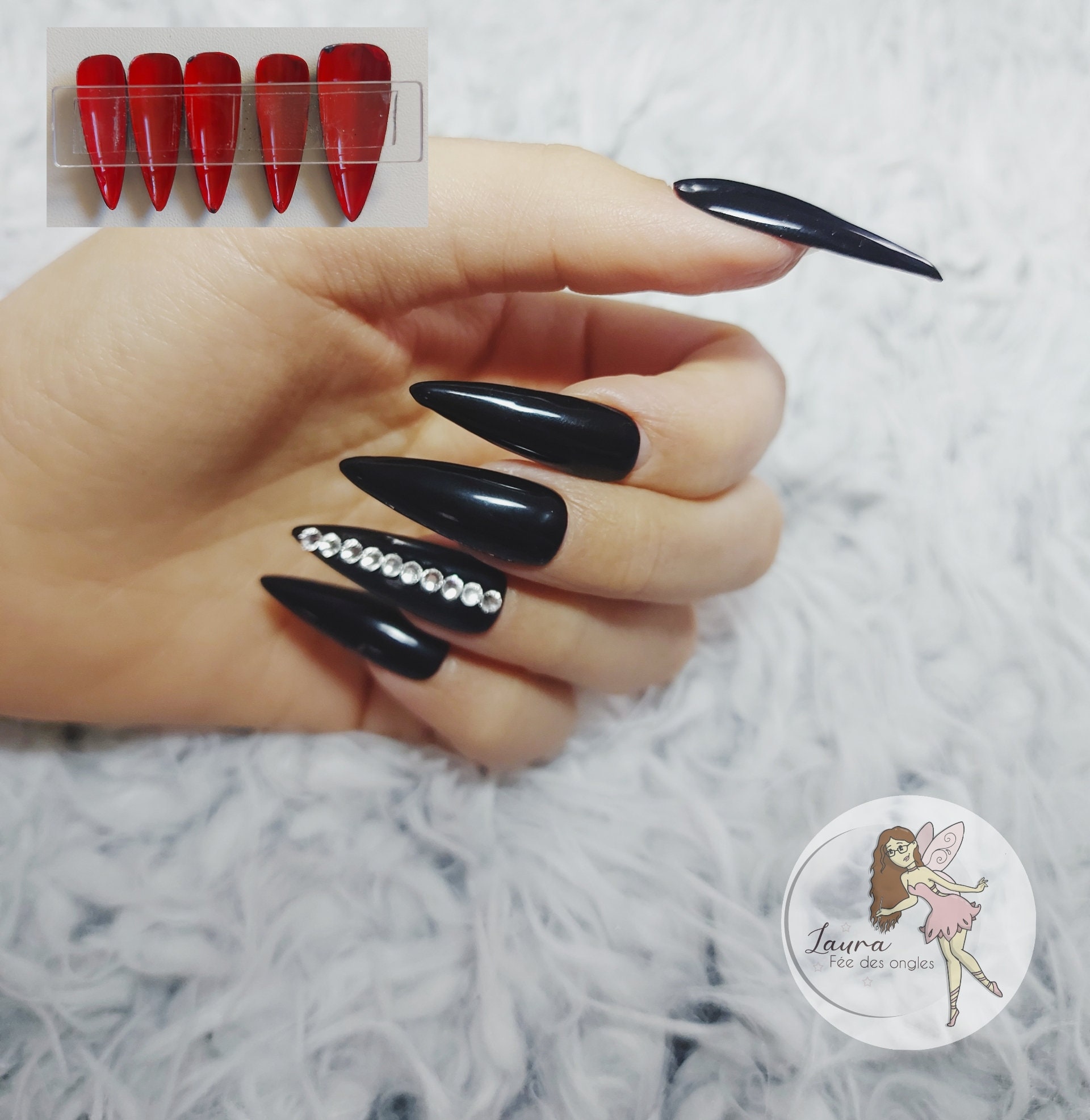 red bottom nails christian louis vuitton｜TikTok Search