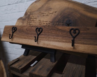 Handmade Walnut Coat/Towel/Hat rack hanger organizer