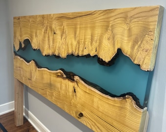 Wood/ Epoxy Resin Headboard