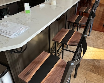 Custom Wood/Epoxy Chair Tops