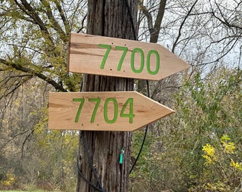 Solid Wood Glow In The Dark Address Signs