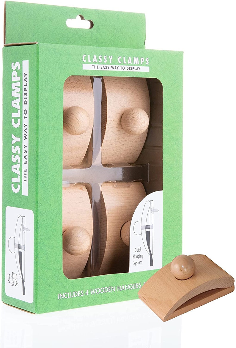 Classy Clamps Wooden Quilt Wall Hangers 4 Large Clips Etsy