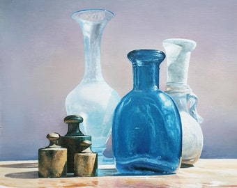 Three Bottles and weights
