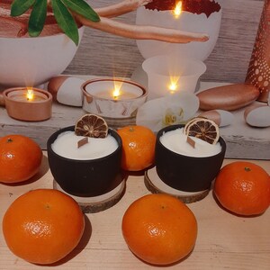 Handmade candied orange candle