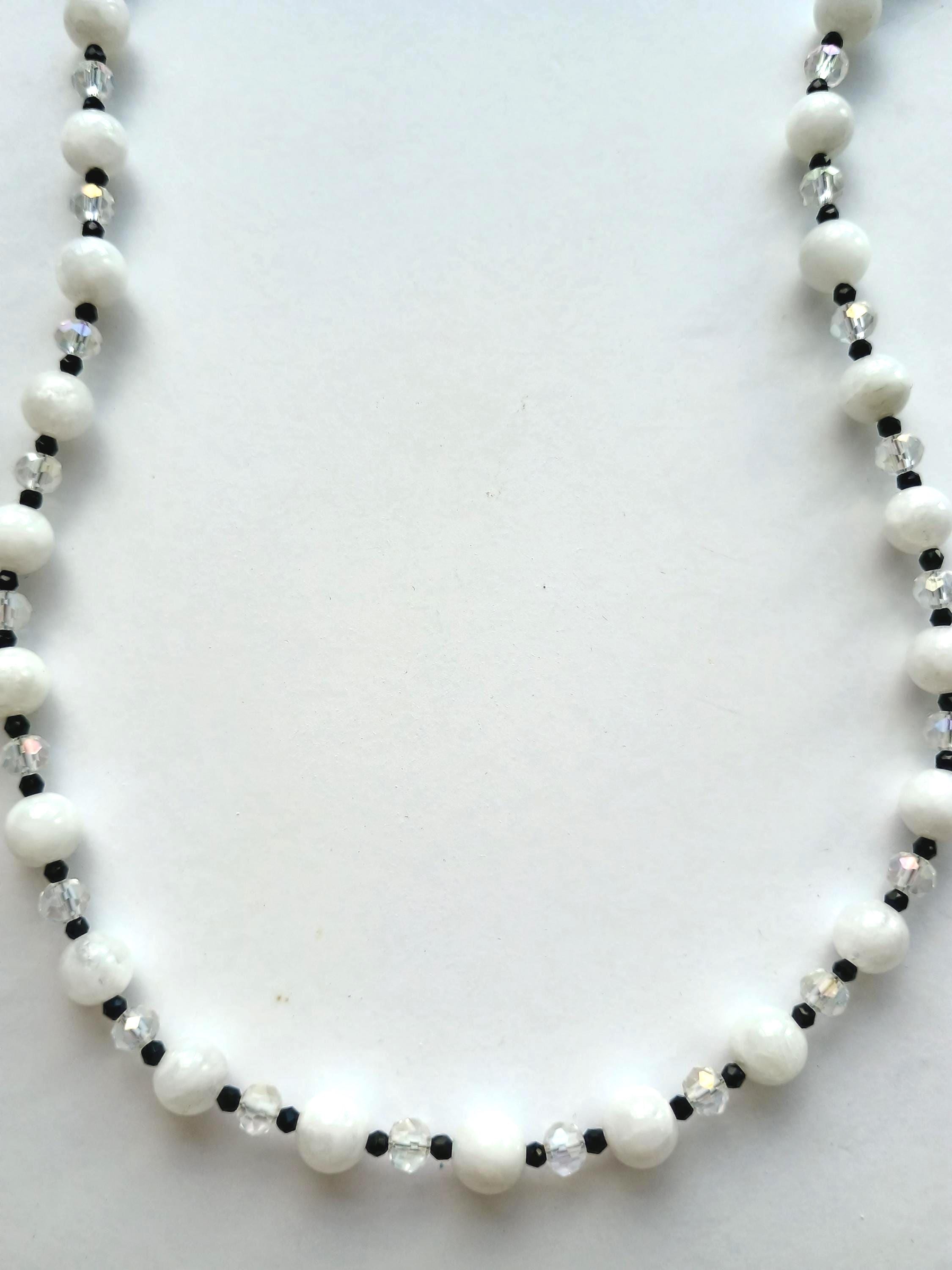 アクセサリー CDL Moon Stone Misanga Set Moonstone Semi Precious Gemstone Beads, Faceted Glass Beads