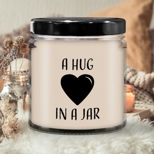 A Hug In A Jar Friendship Love Candle | Candle for gift, Scented soy candle, Meaningful gift, Hand poured candle, Organic handmade, Candle