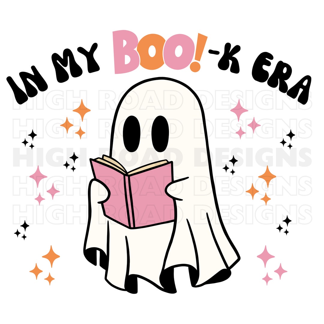 In My Boo-k Era PNG, Halloween Png, Book Lover Png, Cute Ghost Png ...