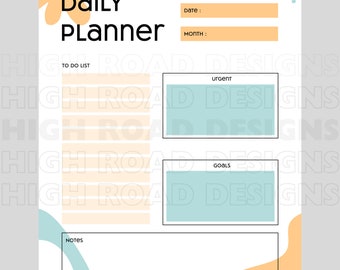 Planilha de planejamento diário, cronograma diário para impressão, planejador diário, modelo de planejador diário, planejador de cronograma diário, registro diário para impressão, PDF