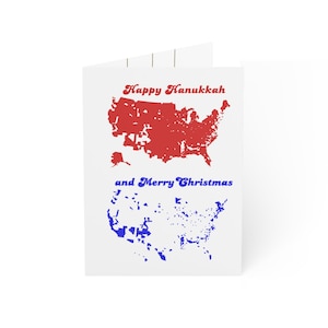 Happy Chanukka Amerika und Happy New Year Karte - Trump Weihnachtskarten | MAGA Chanukka Kartenset für Vaterländische Feiertage