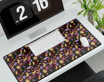 Floral Piano Surprise Song Desk Mat – Music Lover's Office Decor, Fan-Inspired Gift, 2025 Concert Memory Keepsake, Aesthetic Mouse Pad