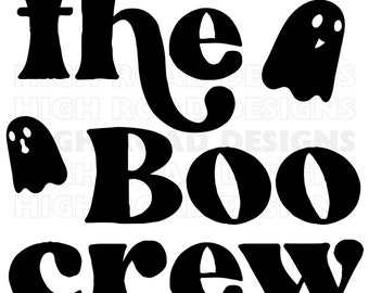 The Boo Crew Cute Ghost Halloween, Halloween png, retro png, cute png, sticker png, halloween print png, trending png, png, jpg