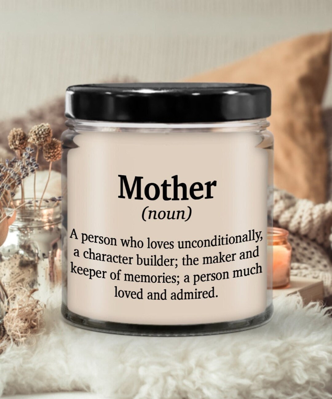 Mother Noun Definition Candle Candle for Gift, Scented Soy Candle