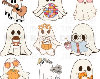 Coquette Halloween Ghosts, Halloween png, coquette png, cute ghost png, sticker png, halloween print png, trending png, png, jpg