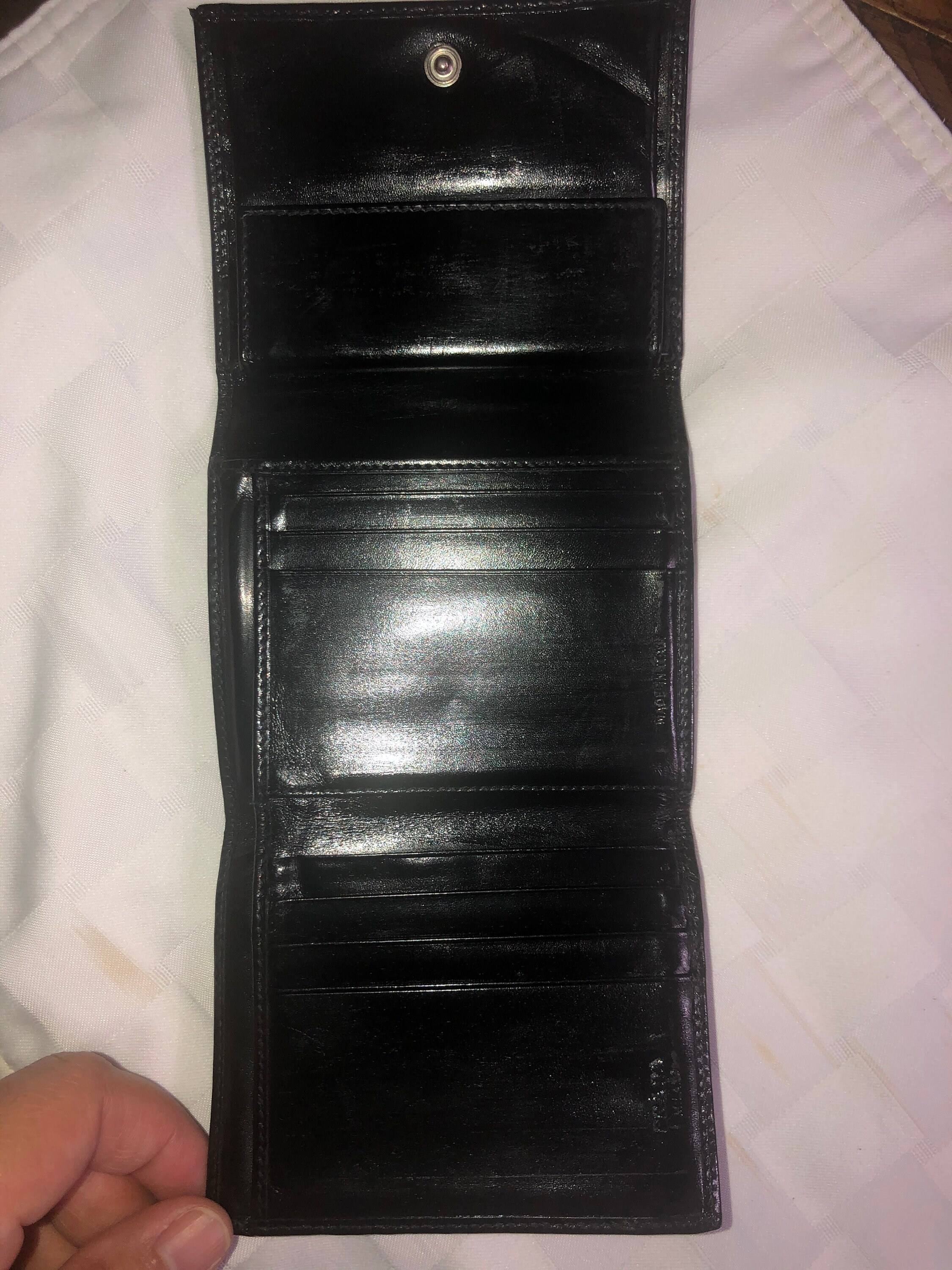AUTHENTIC PRADA Nylon & Saffiano Leather Black Wallet CHIC 💖💖