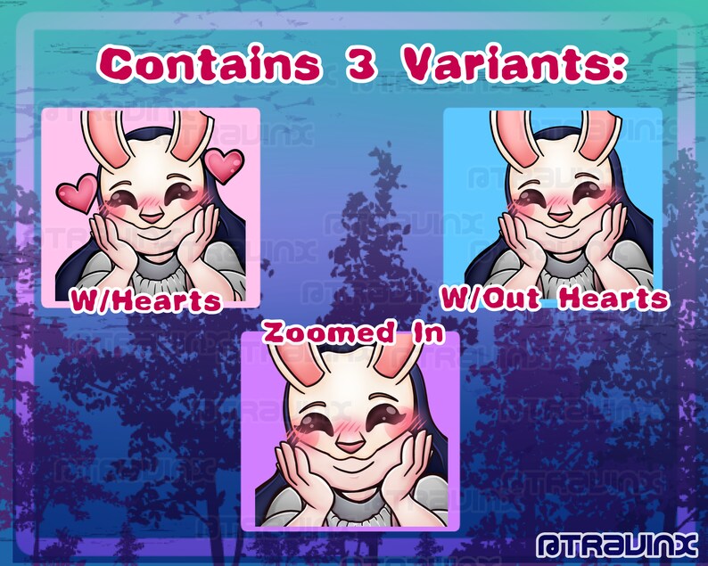 Huntress Blush Emote Cute Dead by Daylight Killer Twitch & Discord