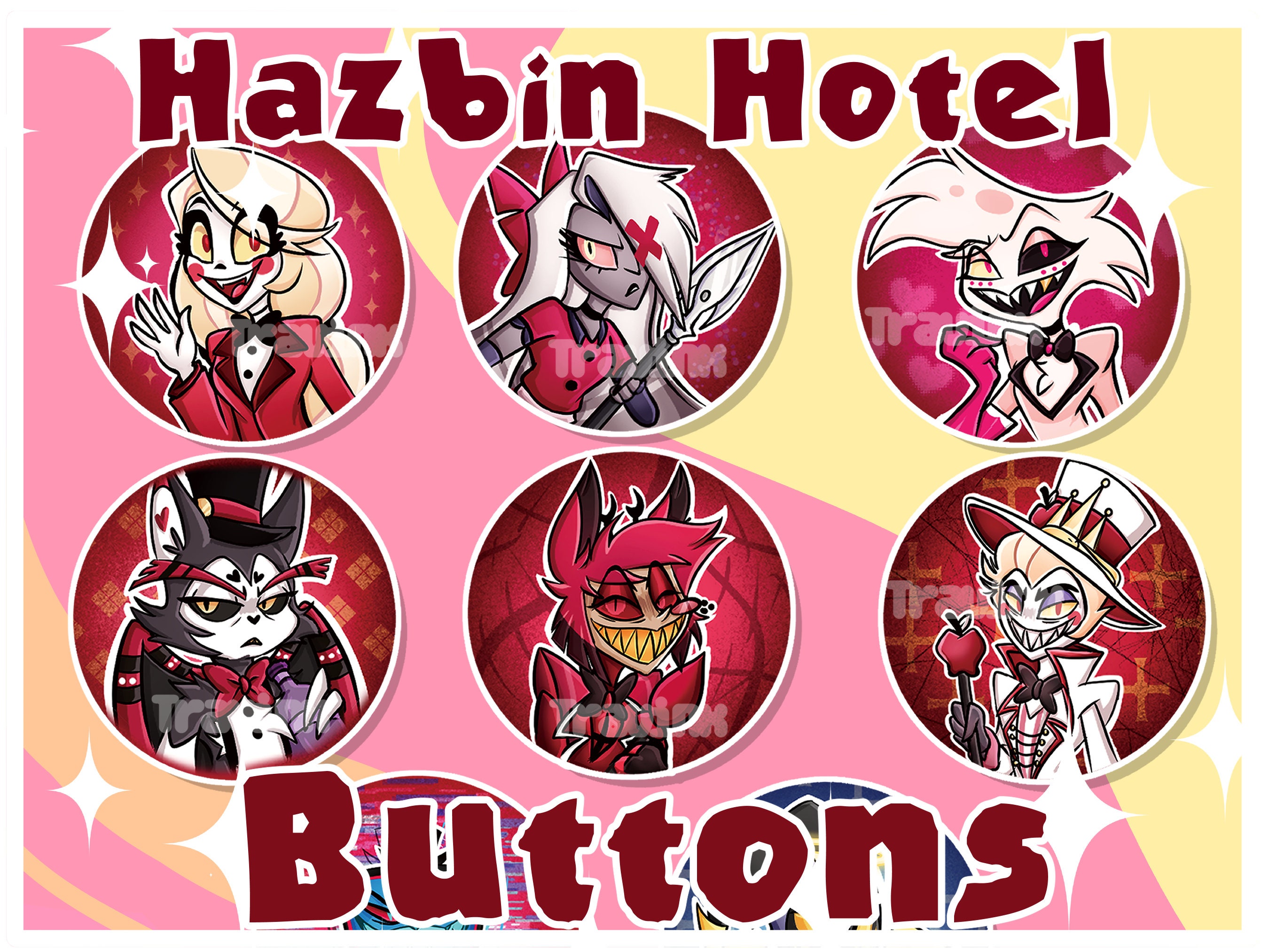 HAZBIN HOTEL チビネオンアラスター&チビアラスター　ピンバッジ HAZBIN HOTEL チビネオンアラスター&チビアラスター ピンバッジ HAZBIN