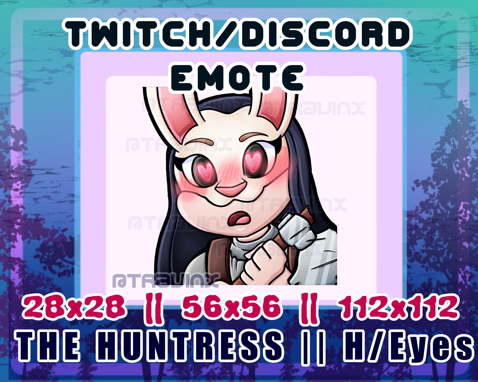 Huntress Emote Set || 7 Cute Dead by Daylight Killer Twitch & Discord ...