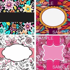 Plantilla de tarjeta de regalo personalizada, 4 tarjetas 6 x 6 cm