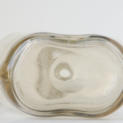1930s Modernist Glass Dimple Decanter // shops Vintage Mid Century Barware // Scandinavian Strombergshyttan Sweden // Hugh Dunne Cook Design