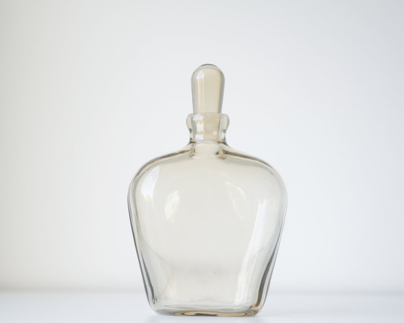1930s Modernist Glass Dimple Decanter // shops Vintage Mid Century Barware // Scandinavian Strombergshyttan Sweden // Hugh Dunne Cook Design