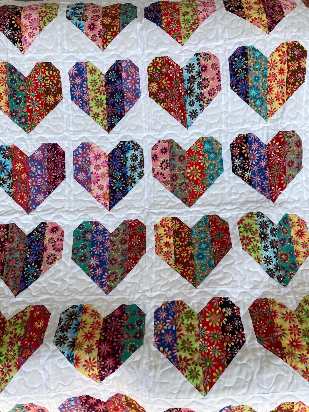 All My Hearts Lap Quilt - Etsy