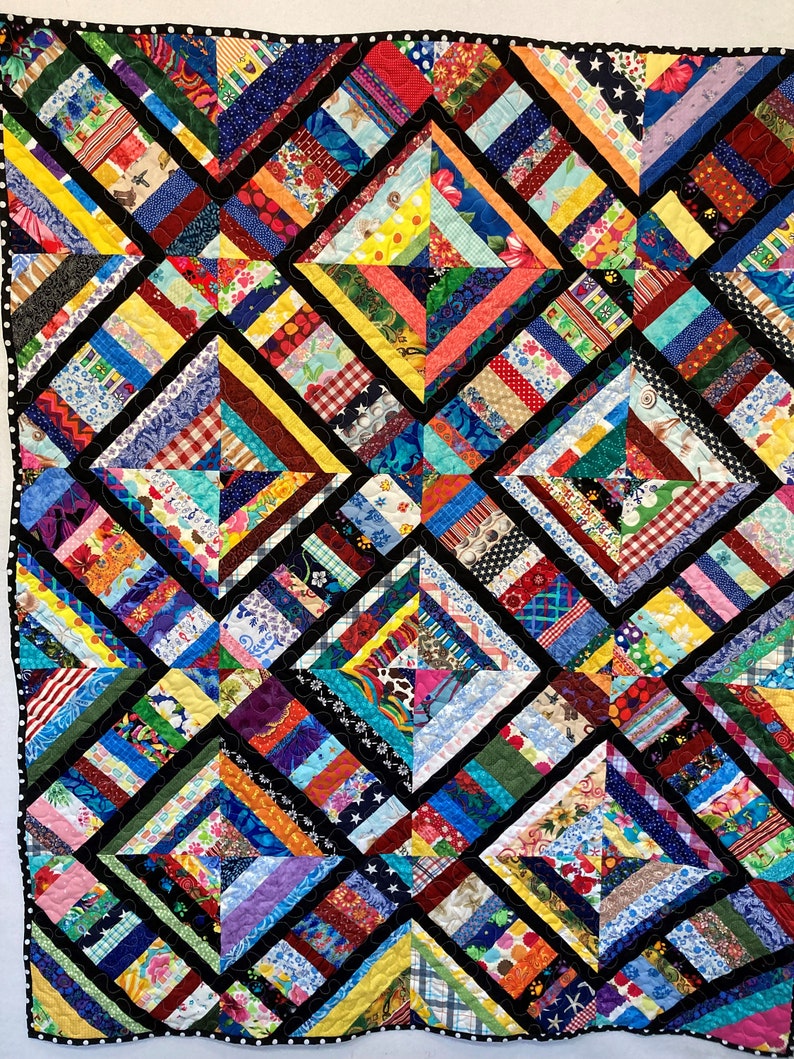 Strips and Ladders Lap Quilt Etsy