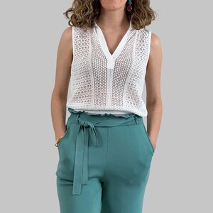 Ruffled Waist Knit Trousers image 8