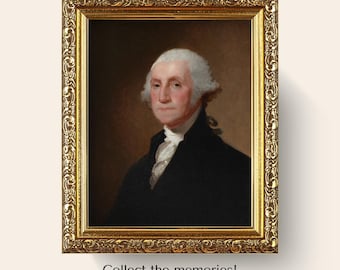 George Washington Portrait – Gilbert Stuart Art Print | Iconic American History Wall Decor | HOME DECOR