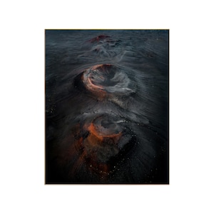 Aerial View of Volcano Formation - Nature Photography Printa