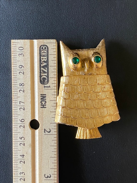 Vintage Avon Owl Perfume Brooch Pin Glacé Locket … - image 6