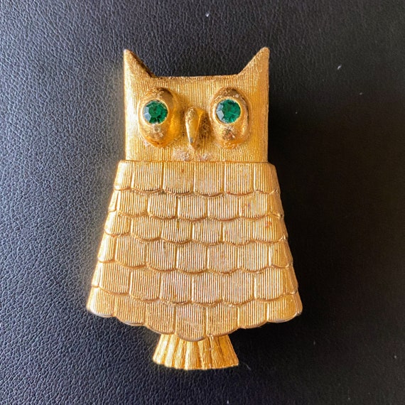 Vintage Avon Owl Perfume Brooch Pin Glacé Locket … - image 2