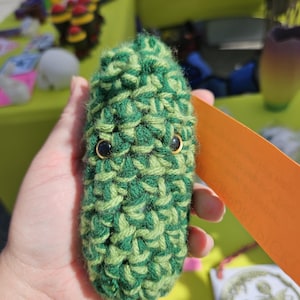 Emotional Support Pickle, Crochet Pickle Pal, Cucumber Pickle Stuffed Friends, Big Dill, Sweet Pickle Crochet Creatures