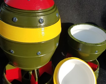 Miniature Nuclear Bomb Storage Box, Mini Nuke Stash Container, Mini Nuke Bomb Box