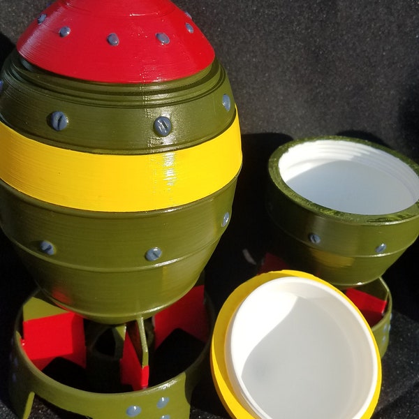 Miniature Nuclear Bomb Storage Box, Mini Nuke Stash Container, Mini Nuke Bomb Box