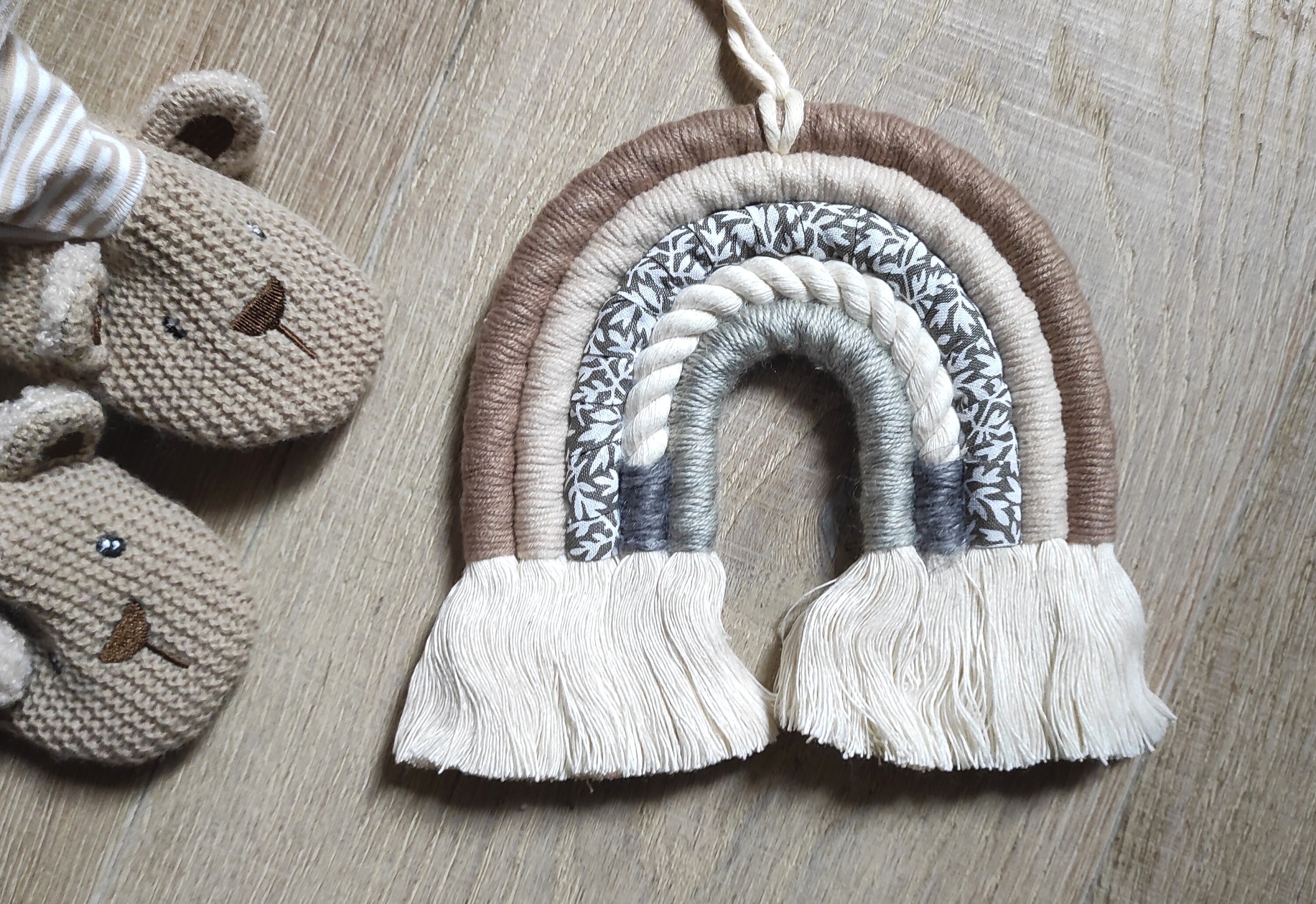 Arc-En-Ciel Macramé Mural ou à Suspendre