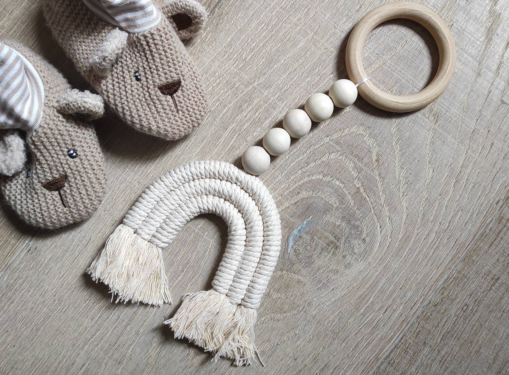 Suspension Arc-En-Ciel Blanc Beige Naturel