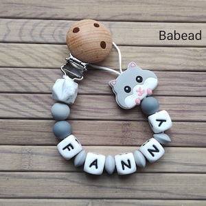 Pacifier pacifier pacifier hamster white personalized first name