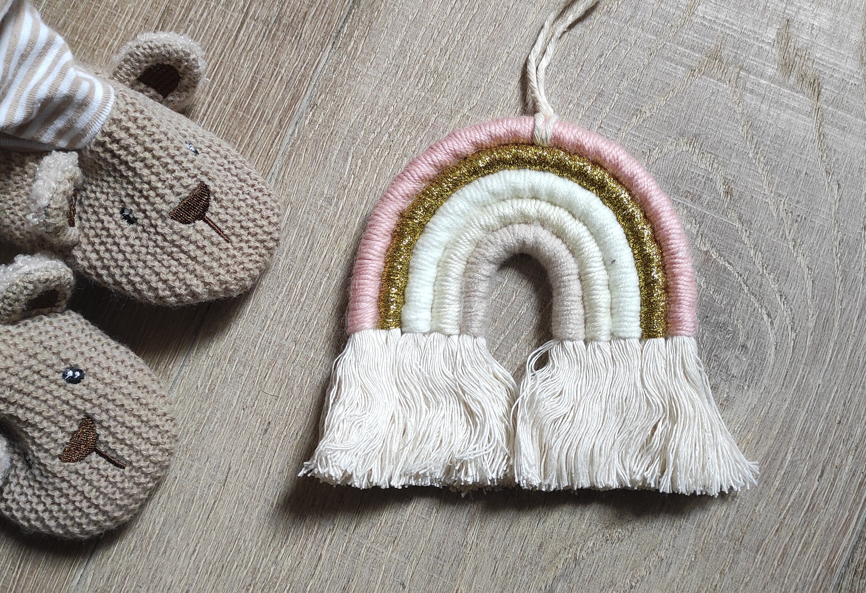 Arc-En-Ciel Macramé à Suspendre Décoration de Chambre