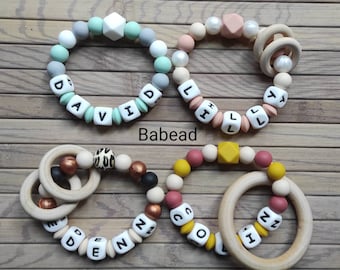 Personalized first name rattle ring