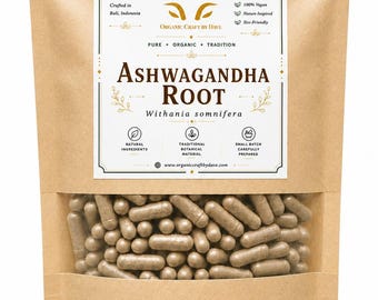 Ashwagandha Wurzel Kapseln | Withania Somnifera Botanische | Organisches Pflanzliches Material | Organic Craft von Dave