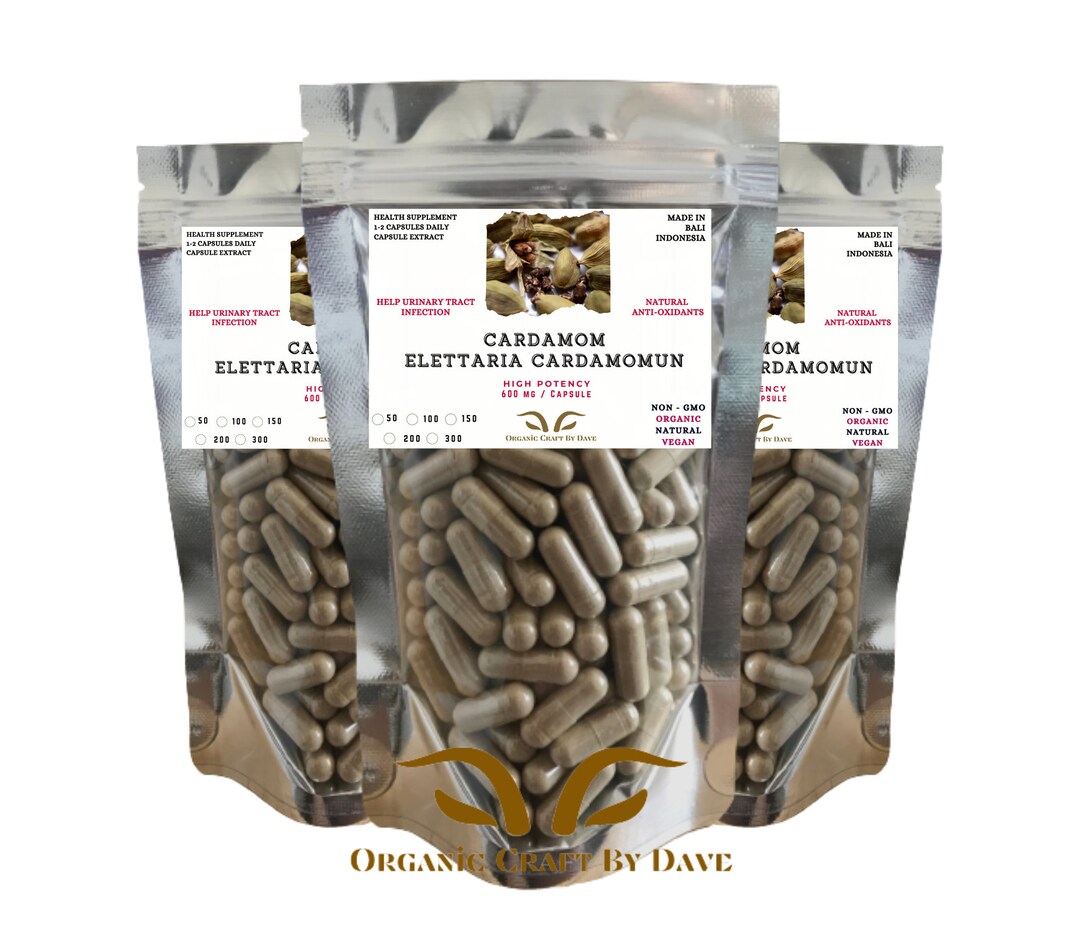 Pure Cardamom Capsules 600 Mg Organic Elettaria Cardamomun Capsule Extract Organic Craft by Dave