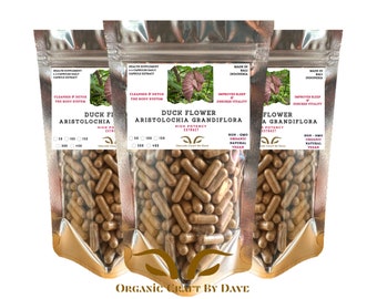 Duck Flower Capsules 10x Extract Pure Aristolochia grandiflora Non-GMO Organic Craft By Dave