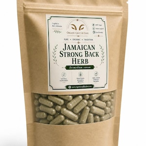 Jamaican Strong Back Herb Capsules | Desmodium canum Botanical Supplement (Vegan)