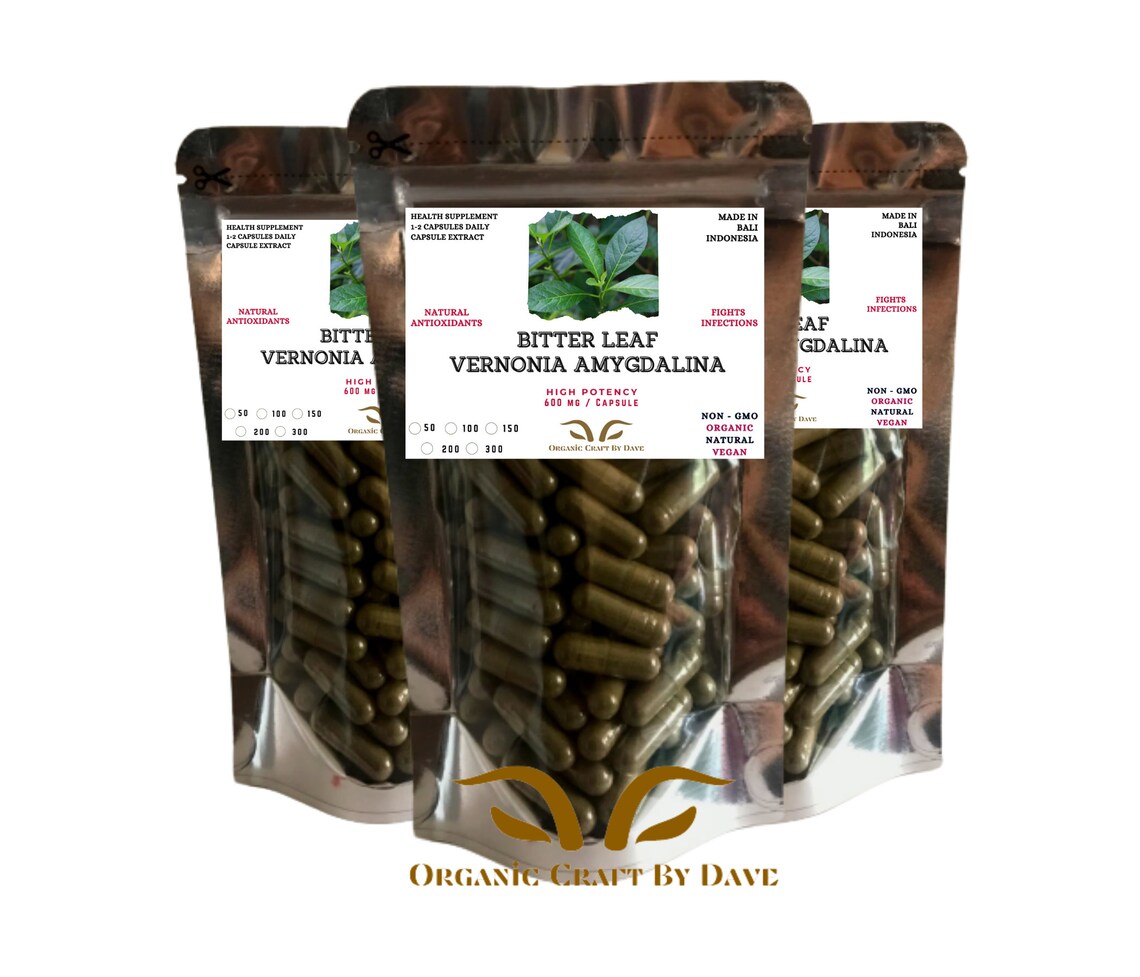 Organic Bitter Leaf Capsule Extract Vernonia Amygdalina Etsy