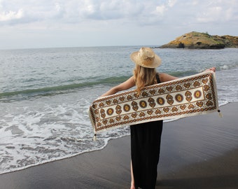 Handgemachter Blockprint Leinen Tischläufer | Traditioneller handgemachter Leinenläufer | Handgemachte orientalische Tischdecke | Tischläufer | Tischdekoration